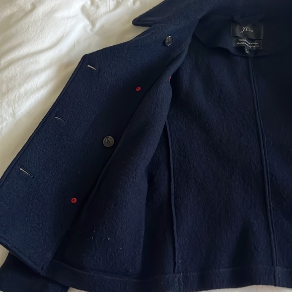 J Crew Wool Jacket, Size 2, Navy - Picture 7 of 10
